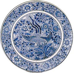 14.5 Serving Plate, Blue Phoenix