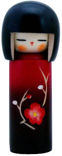 Waiting for Springtime, Kokeshi Doll, 6H