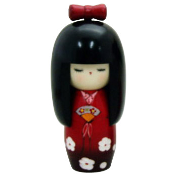 Kokeshi Doll, Girl with Long Hair Down 5.8H