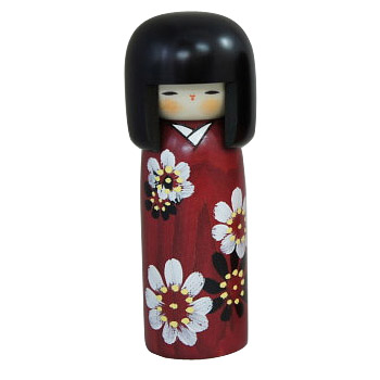 Flower Carts, Kokeshi Doll 7.6H