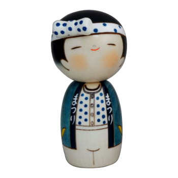 Japanese Wooden Doll, Festival Boy, 5.8H