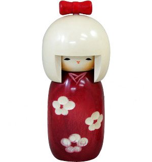 Kokeshi Doll, Beloved Child, 6.4H