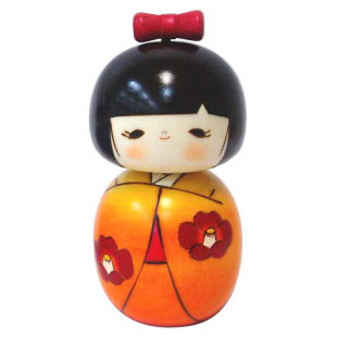 Kokeshi Doll, Greeting in Kimono 6H