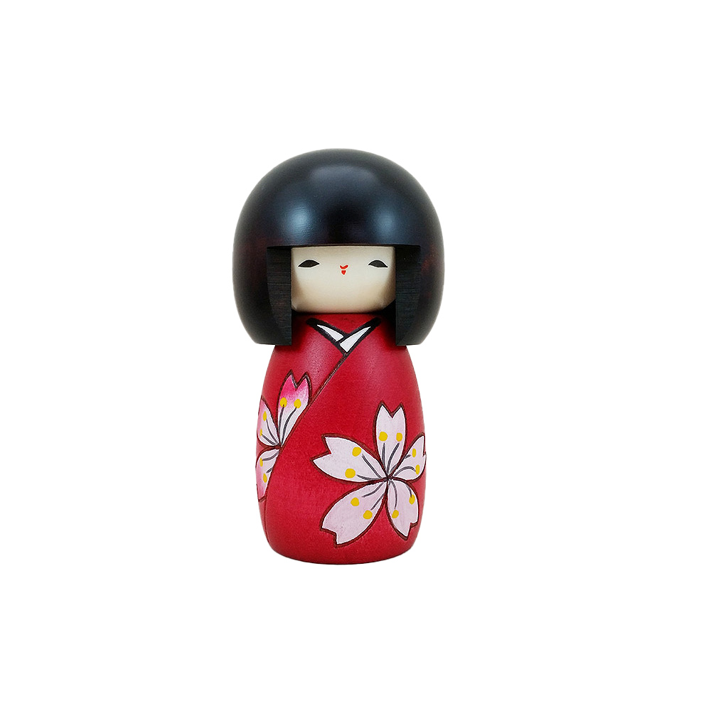 Kokeshi Doll, Cherry Blossom 5.2H