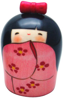 Kokeshi Doll, Flower Girl 2.8H