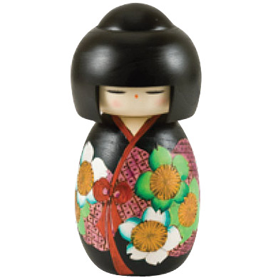 Kokeshi Doll, 6.75H