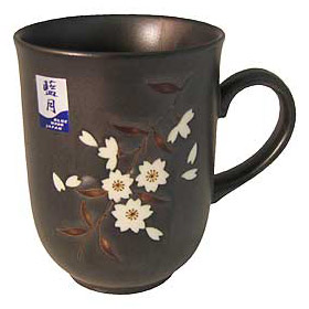 Black Sakura, Tea Mug with Handle