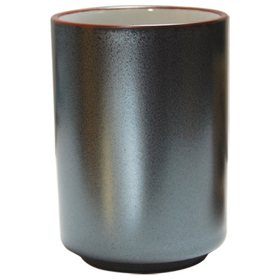 Simple Black Tea Mug with Gunmetal Look