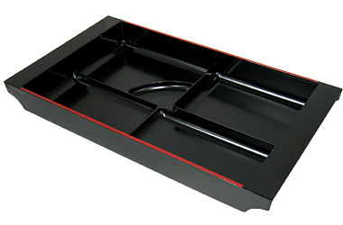 Lunch Plate, Large Black Bento Tray 16x9