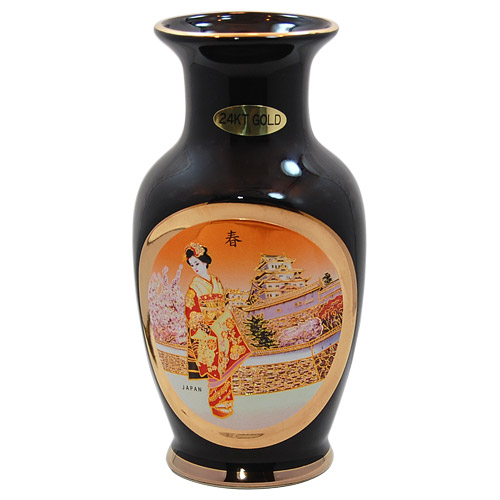 Geisha Spring Theme, 6 Chokin Vase