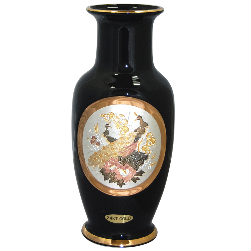 Peacock Theme, 8 Chokin Vase