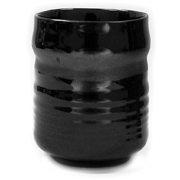 Black Tea Cup w/ Silver Stroke