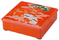 1-Tier Red Fan Lacquer Box, 10-1/2SQ