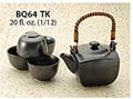 1&4, Japanese Tea Set, Simple Black Teapot Set with Gunmetal Look