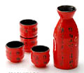 Poem Sake Set - 1&4, Red