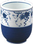 Japanese Tea Cup, Grape on Blue Base