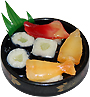 Round Sushi Magnet- Plate Three