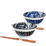 2-Piece Bowl Set - Blue Dragon, 6D