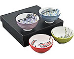 4-Piece Color Bowl Set - Seafood, 4.25D