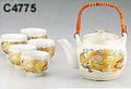 1&5 Japanese Tea Set, Pearl Botan Dragon, 40 oz