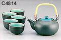 1&5 Japanese Tea Set, Black Akua Blue, 24 oz