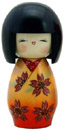 Cherry Blossom, Kokeshi Doll 5.2 H