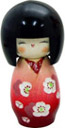 Kokeshi Doll, Plum Blossom, 5H