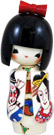 Kabuki Kokeshi Doll, 6 H