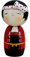Japanese Wooden Doll, Festival Boy, 5.8 H