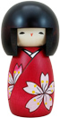 Kokeshi Doll, Cherry Blossom 5.2H