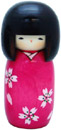 Kokeshi Doll, Cherry Blossom 5.6H