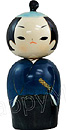 Samurai Warrior Kokeshi Doll, 5.5 H