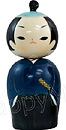 Samurai Warrior Kokeshi Doll, 5.5