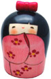 Kokeshi Doll, Flower Girl 2.8 H