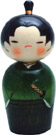 Young Samurai Kokeshi Doll, 5.5 H