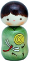 Japanese Creative Kokeshi Doll - Dragonfly Boy, 4.6 H