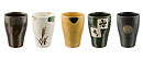 Japanese Tea Cup Set, Assorted Five Zen Style Cups