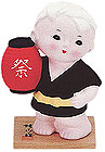 Hakata Ningyo, Boy with Festival Lantern, 5 H