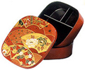 Bento Box, 2-Tray Red Fan 6