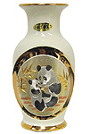 Panda Theme, Ivory 6 Chokin Vase