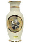 Panda Theme, Ivory 8 Chokin Vase