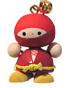 Wooden Lucky Charm, Ninja - Red