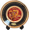 Chokin Plate of Japanese Icon & Map, Black 4