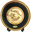 Dragon Theme, Original Style on Black - 8 Chokin Plate