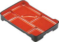 Lunch Plate, Large Red Bento Tray, 14x9.25