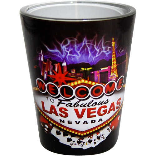 Las Vegas Souvenir Shot Glass, Electric Vegas