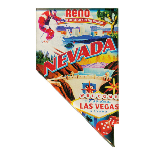 Nevada Scenes State Map - Large Acrylic Magnet