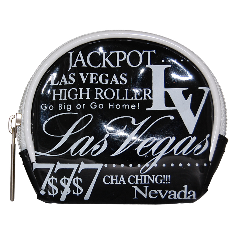 Las Vegas Coin Purse- B/W Typography