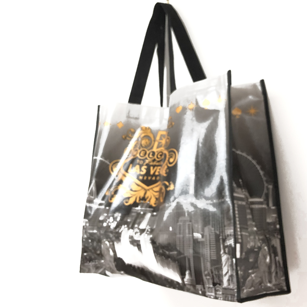 Las Vegas Black and White Skyline Recycled Tote, photo-1