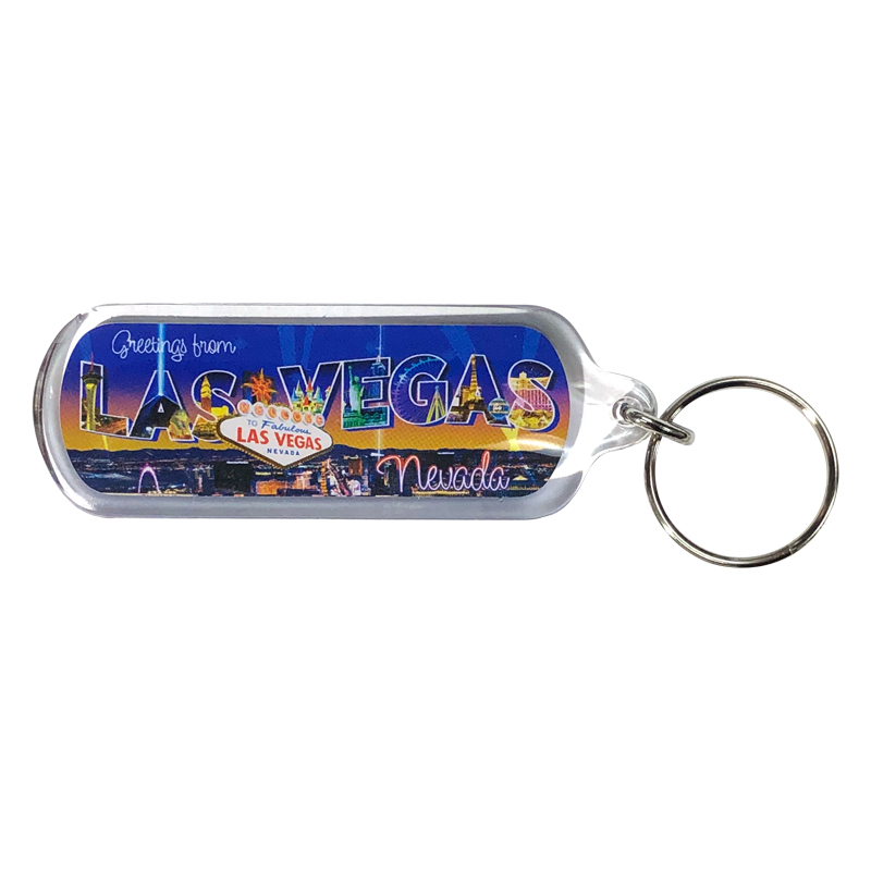 Las Vegas Greetings Acrylic Key Chain